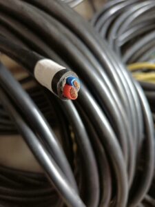 Power Cable 25033491 600V/1000V,N2XCY & ZRJYVP,2x16mm^2,Black(2Cores:Red, Blue).D. Shielding Outdoor Cable,CE UL3386 UL2464